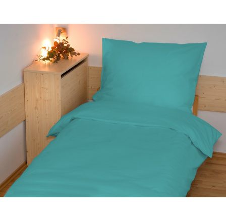 Povlečení francouzské bavlna UNI 220x220,70x90 tyrkysové