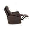 Polohovací křeslo, hnědá, látka vintage, TV-4092 BR3