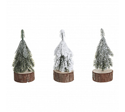 Műfenyő tuskón - mini, 11 cm, 3 féle keverék, ár 1 db-ra
