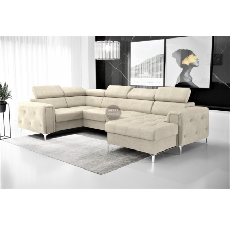 NAROŻNIK ORION MAX III Z FUNKCJĄ SPANIA 165x320x185 CM - Odcienie beżu , lewa NAROŻNIK ORION MAX III Z FUNKCJĄ SPANIA 165x320x185 CM - Odcienie beżu , lewa