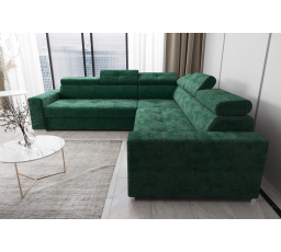 NAROŻNIK Z FUNKCJĄ SPANIA MARGO MAX 270x270 - Strona lewa , Odcienie zieleni