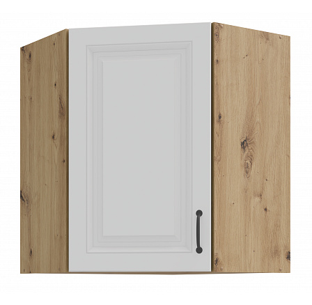 Horní rohová skříňka STELLO - 60x60 GN-72 1F (45°), Dub Artisan/Bílý mat