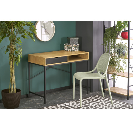 B50 íróasztal, természetes / fekete