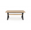 HENRY étkezőasztal, Természetes/Fekete