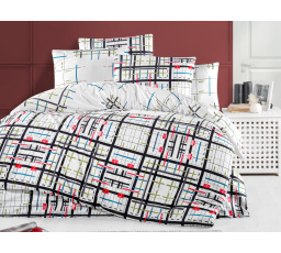 Francouzské povlečení Satén 220x220, 70x90cm Geometry