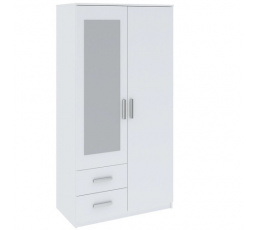 TAMINA 2D2S ruhásszekrény, Fehér