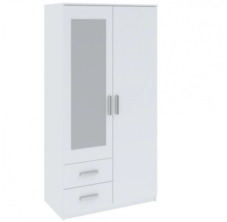 TAMINA 2D2S ruhásszekrény, Fehér