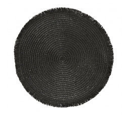 Fekete tányéralátét 38 cm boho