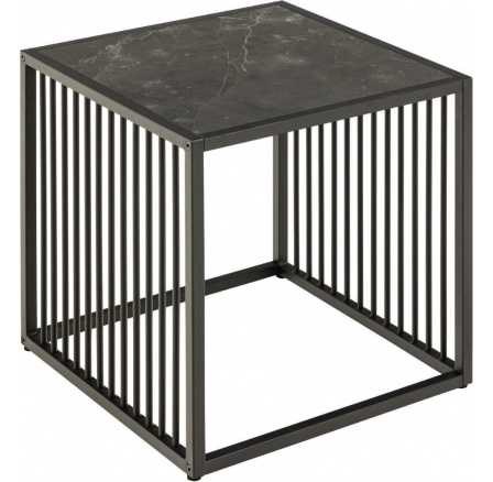 Strington dohányzóasztal 40x40cm fekete márvány