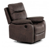 Polohovací křeslo, elektrické zabudované ovládání, hnědá, látka vintage, TV-4094 BR3