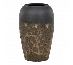 Váza keramická - výška 70 cm, šedo-hnědá