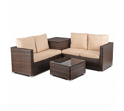 Zestaw Mebli Ogrodowych NEGRO Brązowy/Beżowy