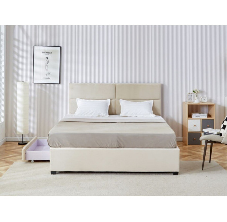 Kárpitozott ágy fiókkal START 2 160x200 JG Bézs