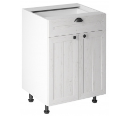 Konyhai alsó szekrény PROWANSJA D60S1, Fehér/Andersen fenyő