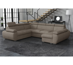 Sedací souprava Bodie U pravá hnědošedá