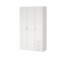 Šatní skříň SID 3d3s (70409), Bílá