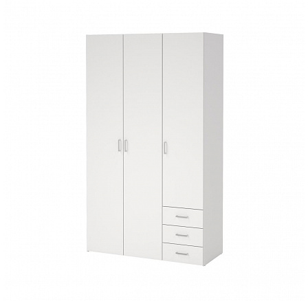 Šatní skříň SID 3d3s (70409), Bílá