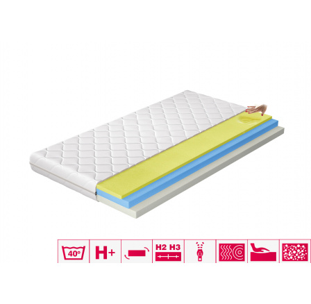 Materac Termoelastyczny Simona 180x200 Hipoalergiczny pokrowiec Microfibre