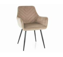 Étkezőszék FIG VELVET, Bézs Bluvel 28/Fekete