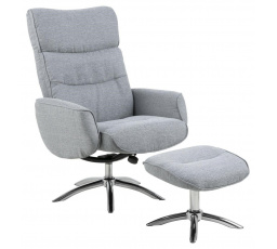 Westfield világosszürke fotel lábtartóval