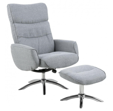 Westfield világosszürke fotel lábtartóval