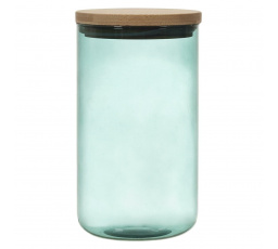 Üvegedény fedéllel 1l kék