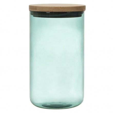 Üvegedény fedéllel 1l kék