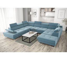 NAROŻNIK GALAXY MAX I Z FUNKCJĄ SPANIA 280x350x225 - Wybierz własny kolor - Zapisz swój wybór - Galeria tkanin poniżej , lewa