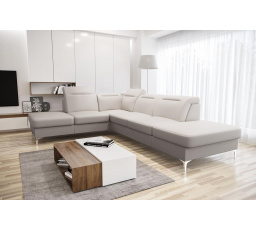 NAROŻNIK OSLO 295x220 SKÓRA NATURALNA - lewa , Skóra ecru