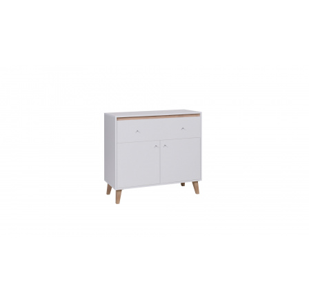 Komoda OVIEDO K2D1SZ, Bílá/San remo Komoda OVIEDO K2D1SZ, Bílá/San remo