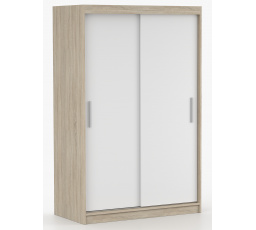 NOEMI 04 ruhásszekrény, Sonoma Tölgy/Fehér