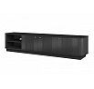 VESPER RTV 187 3D - czarny mdf / czarny mdf / złote uchwyty / cokół