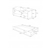 Łóżko z materacem i szufladą AMADIS CAR ZIGZAG 140x70 White