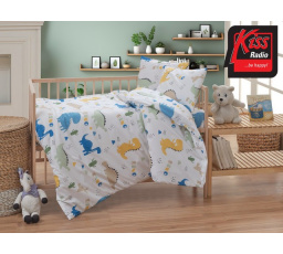 Krepové dětské povlečení 140x200, 70x90cm Dino