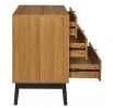 Felix komód 3 fiókos halszálka természetes