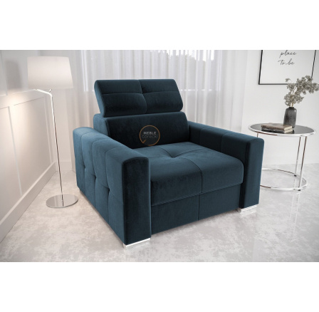 FOTEL MARGO 110 CM - Odcienie niebieskiego