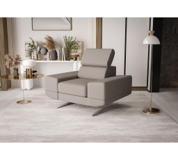 FOTEL MILANO 125 CM SKÓRA NATURALNA - Skóra cappuccino