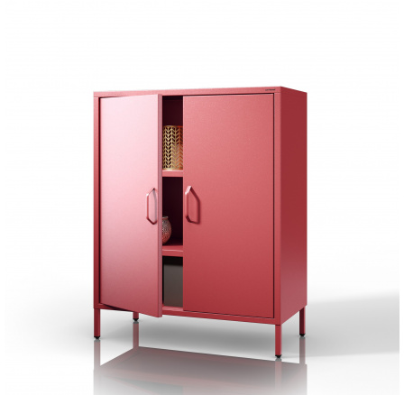 Polcos szekrény VITO, 800 x 1015 x 400 mm, Modern: piros