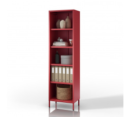 MARIO könyvespolc, 500 x 1800 x 350 mm, Modern: piros