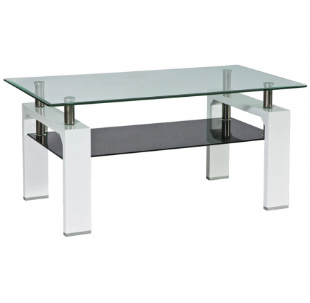 ŁAWA LISA II TRANSP./BIAŁY LAKIER 110x60x55 ŁAWA LISA II TRANSP./BIAŁY LAKIER 110x60x55