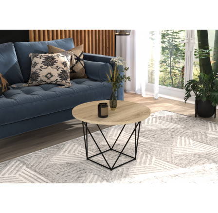 LIAM Dohányzóasztal Fekete+Sonoma