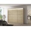 Tolóajtós szekrény LED világítással ANTOS 250 Sonoma+Sonoma