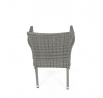 Zahradní židle, kov, polyratan, šedá, AZC-S2118 GREY