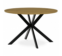 Kulatý jídelní stůl 120x120cm, mdf, divoký dub, HT-F4120 OAK