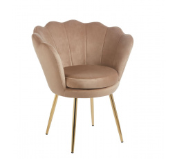 Velvet cappuccino fotel /arany lábak/ FR1-FX