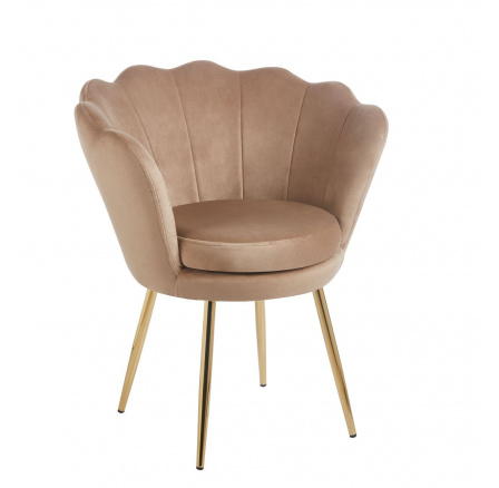 Velvet cappuccino fotel /arany lábak/ FR1-FX