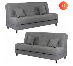 Zestaw 2x Wersalka Rozkładana NEPAL Szara