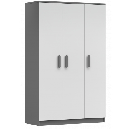 3D SMYK II gardróbszekrény - 19, Szürke/Fehér/Szürke