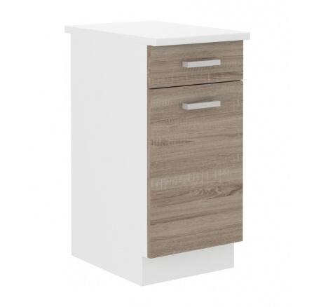 Kuchyňská skříňka Dalton 40-D-1S1F-ZB bílá/dub sonoma truffle