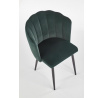 Étkezőszék K386, sötétzöld bársony